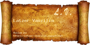 Latzer Vaszilia névjegykártya